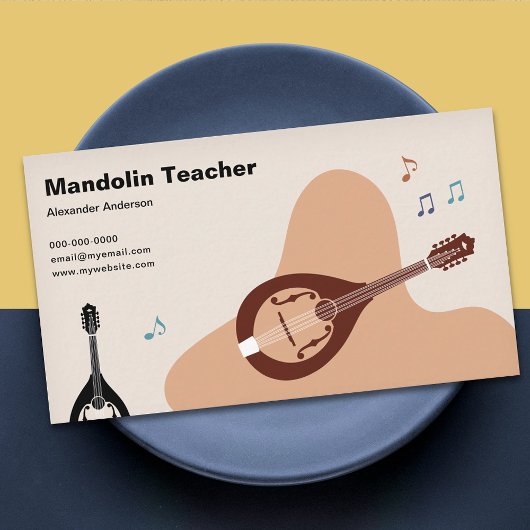 Music Notes - Mandolin Teacher  Visitekaartje