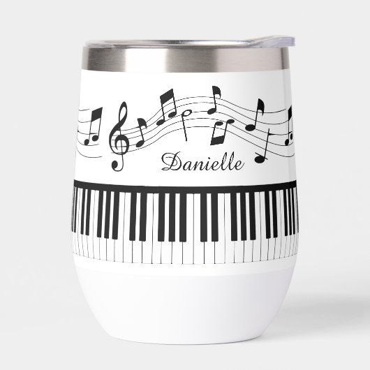Music Notes Piano Personalized Custom Colors (Gauche)