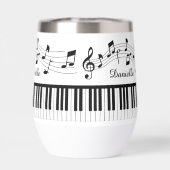 Music Notes Piano Personalized Custom Colors (Achterkant)