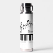 Music Notes Piano Personalized Custom Colors Waterfles (Voorkant)