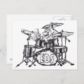 Music Octopus Coloring Bord Briefkaart (Voorkant / Achterkant)