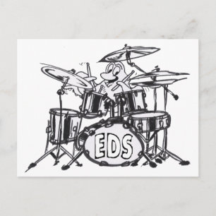 Music Octopus Coloring Bord Briefkaart