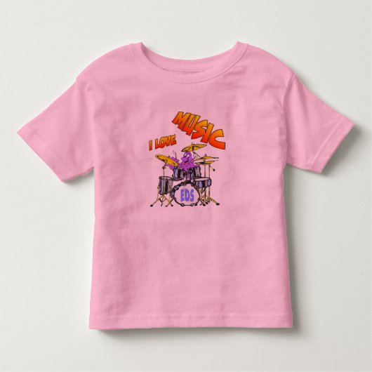 Music Octopus Toddler T-shirt (Voorkant)