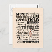 Music Orchestra Briefkaart (Voorkant / Achterkant)