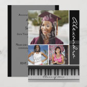 Music Piano Keys, Photo Afstuderen Kaart (Voorkant / Achterkant)