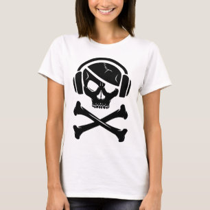 Music Pirate Piracy anti-riaa logo T-shirt