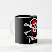 Music Pirates Tweekleurige Koffiemok (Voorkant links)