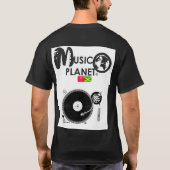 MUSIC PLANET Basic Donker T-shirt (Achterkant)