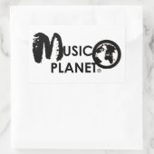 MUSIC PLANET Rechthoek Stickers (Tas)