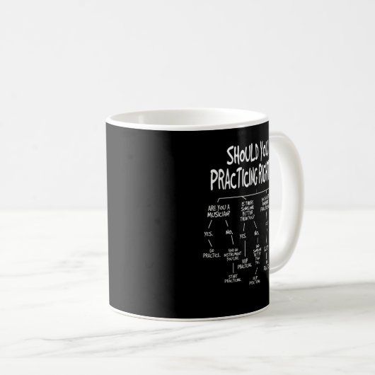 Music Practice Instrument Algoritm Funny Christma Koffiemok (Voorkant rechts)