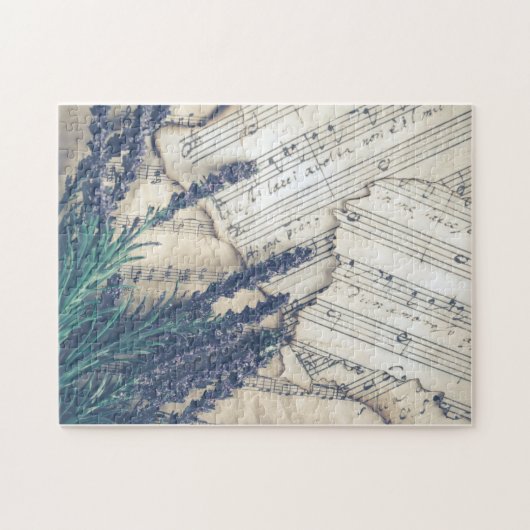Music Puzzle with Lavender (Horizontal)