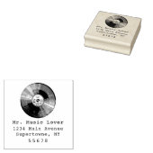 Music Record Adres Retourneren Rubber Stamp Rubberstempel (Gestempeld)