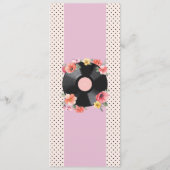 Music Record Mariage Floral 1950s Menu (Dos)