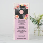 Music Record Mariage Floral 1950s Menu (Debout devant)