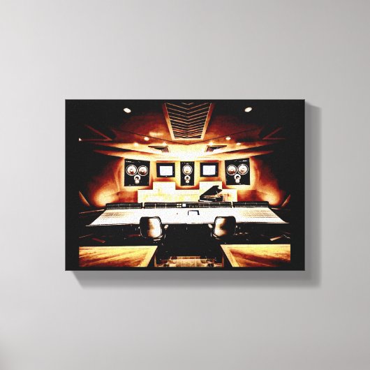Music Recording Studio Canvas Afdruk (Voorkant)