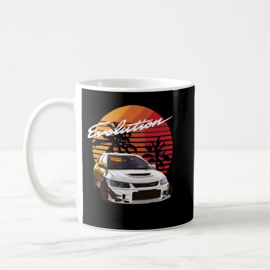 Music  Retro Mitsubishi Evolution Evo Summe Koffiemok (Links)