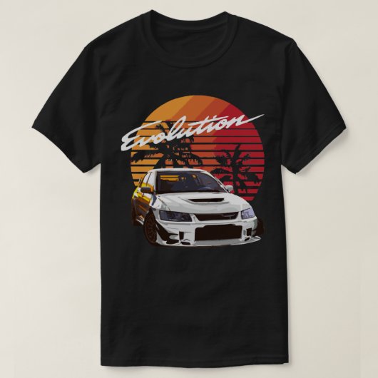 Music  Retro Mitsubishi Evolution Evo Summe T-shirt (Design voorkant)