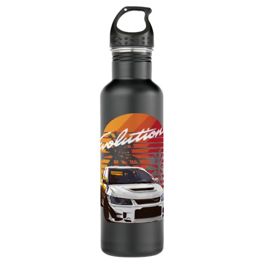 Music  Retro Mitsubishi Evolution Evo Summe Waterfles (Voorkant)