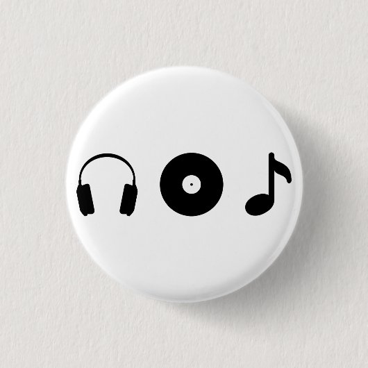 Music Ronde Button 3,2 Cm (Voorkant)