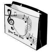 Music Score Large Gift Bag Cadeauzakje (Achterkant Gekanteld)