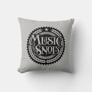 Music Snob - grappige muziekliefhebber Kussen