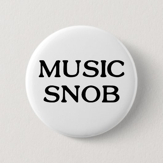 Music Snob Ronde Button 5,7 Cm (Voorkant)