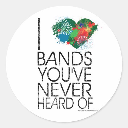 Music Snob Ronde Sticker (Voorkant)