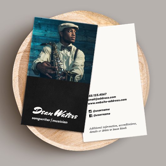 Music Songwriter Ajouter un Carte de visite photo