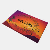 Music Southwestern Kokopelli Sunset Doormat Deurmat (Schuin)