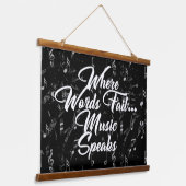 Music Speaks Quote Hangend Wandkleed (Gebogen)