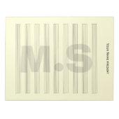 Music Staff Notitieblok met Watermark (Voorkant)