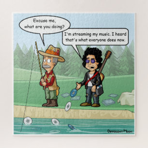 Music Streaming Funny Pun Jigzaag Puzzle Legpuzzel
