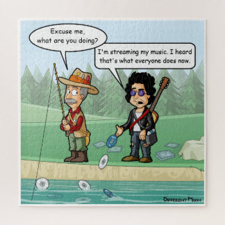 Music Streaming Funny Pun Jigzaag Puzzle Legpuzzel