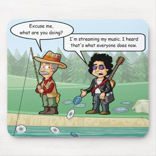 Music Streaming Funny Pun Muismat (Voorkant)