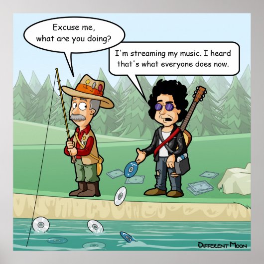 Music Streaming Funny Pun Poster (Voorkant)