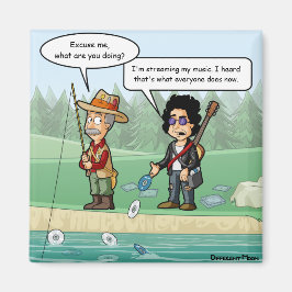 Music Streaming Funny Pun Refkoelkast Magnet Magneet