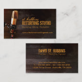 Music Studio Microphone Visitekaartje (Voorkant / Achterkant)