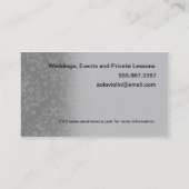 Music Studio Treble Clef Musician Teacher Visitekaartje (Achterkant)