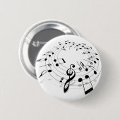 Music Swirl Ronde Button 5,7 Cm (Voorkant /achterkant)