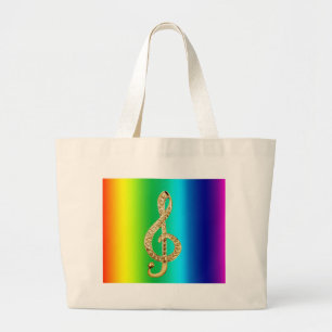 Music Symbol Staff G-Clef Grote Tote Bag