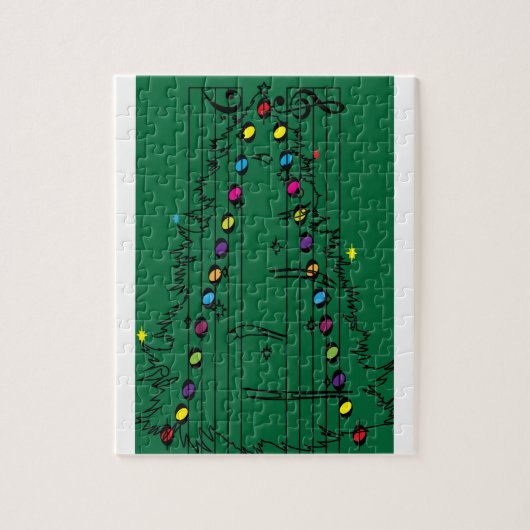 Music symmetry, Christmas tree Legpuzzel (Verticaal)