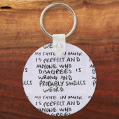 Music Taste is Perfect Badge Sleutelhanger (Voorkant)
