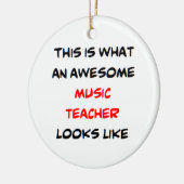 music teacher, awesome keramisch ornament (Links)