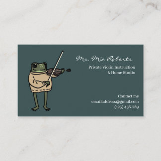 Music Teacher Buisness Card Visitekaartje