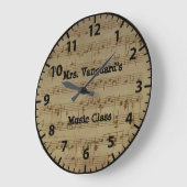 Music Teacher Classroom Acrylic Wall Clock Grote Klok (Hoek)