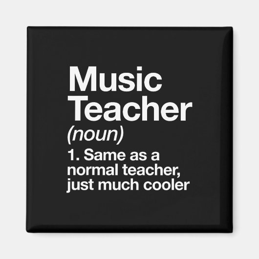 Music Teacher Definition Plezier Terug naar school Magneet (Voorkant)