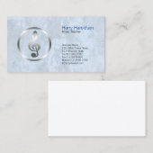 Music Teacher Gras Treble Clef Icon Carte de visit (Devant / Derrière)