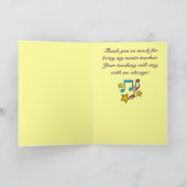 Music Teacher Merci Notes et étoiles (Intérieur)
