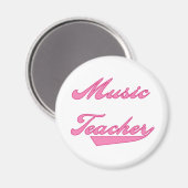 Music Teacher Roze Magneet (Voorkant / Achterkant)