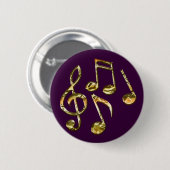 MUSIC Theme Gift Collectie Ronde Button 5,7 Cm (Voorkant /achterkant)